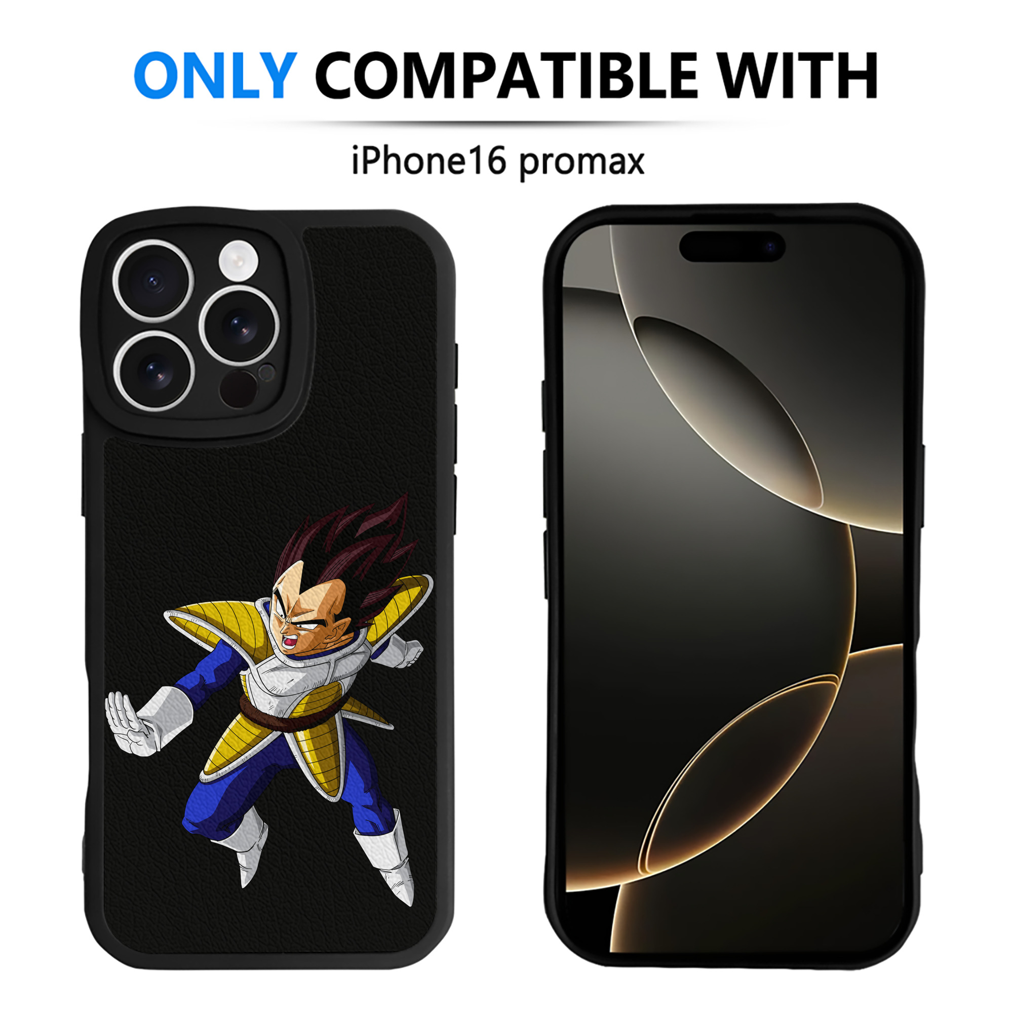 （画像用） ドラゴンボール ベジータ四世（Bejīta Yonsei）DRAGON BALL Vegeta IV 【iPhone 16シリーズ対応】シリコンスマホケース（レザー調） 材質：シリコン